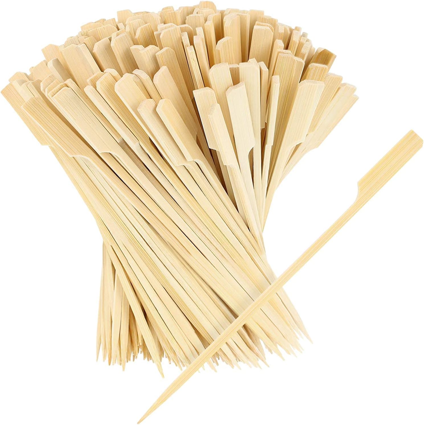 Spiedini In Bambù Naturale SUPER ECO - 100 Pezzi Da 12 Pollici (30 Cm) Per Barbecue E Kabob