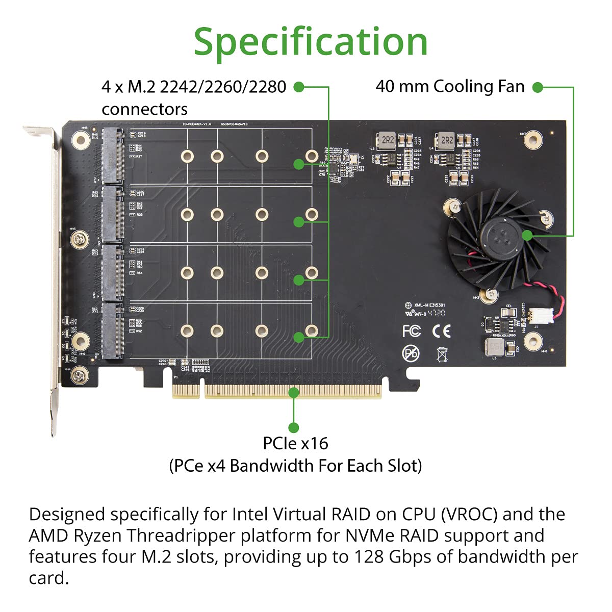 IOCREST IO-PEX40152 PCIe x16 to Quad M.2 NVMe PEX Switch PCIe Card Review -  The Tech Journal