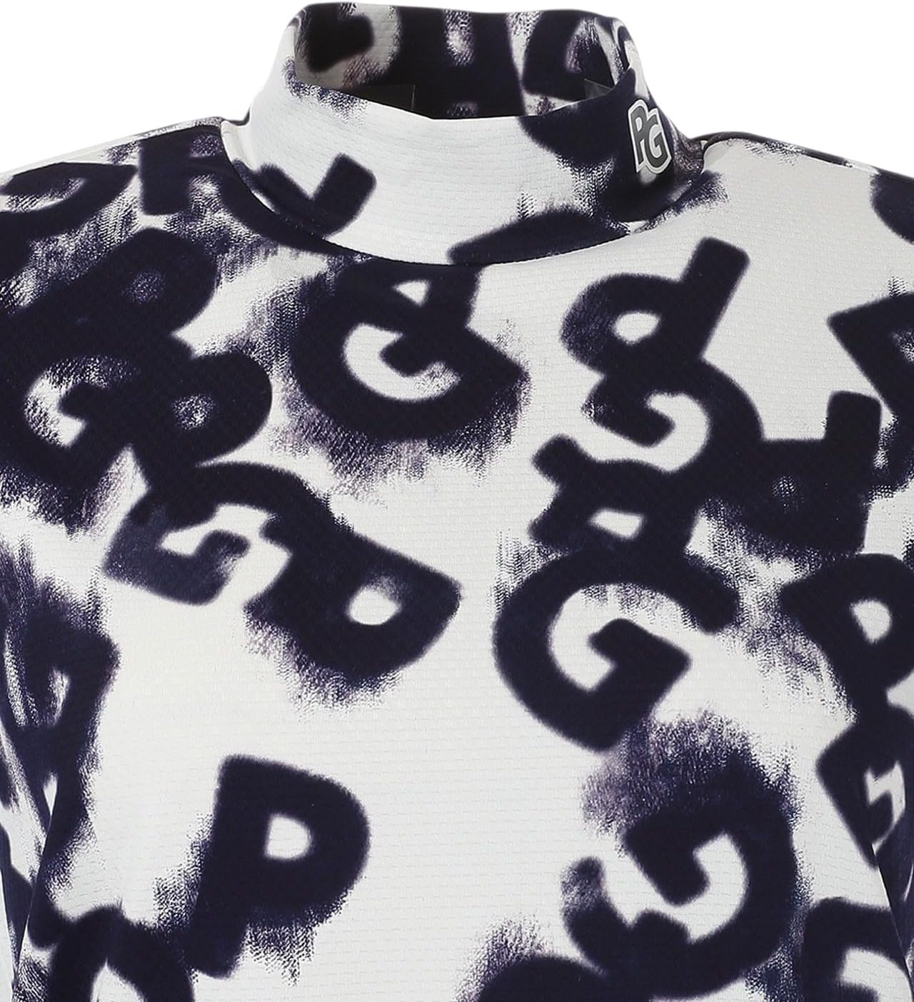 [パーリーゲイツ] レディース 半袖 ハイネックシャツ (ストレッチ性・PGロゴデニム柄) / ゴルフ / 055-5167404