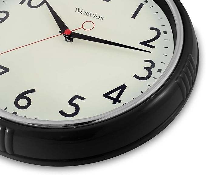 Reloj de Pared Westclox Vintage 12" Negro miniatura 3
