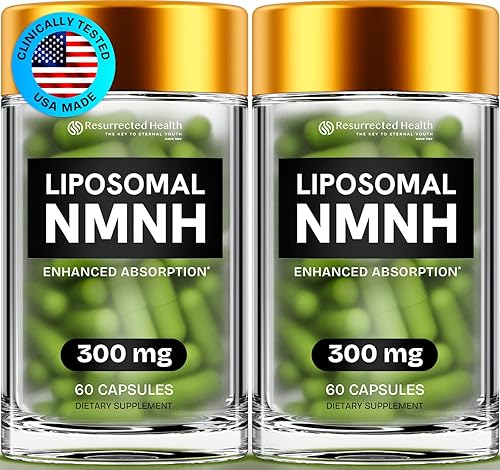 NMNH liposomal (mononucleótido de dihidronicinamida) - Suplemento NAD de alta pureza para antienvejecimiento, energía, enfoque - 60 cápsulas - 300
