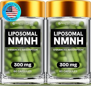 Liposomal NMNH (Dihydronicotinamide Mononucleotide) - High Purity NAD Supplement for Anti Aging, Energy, Focus - 60 Capsules - 300mg (2 Packs)