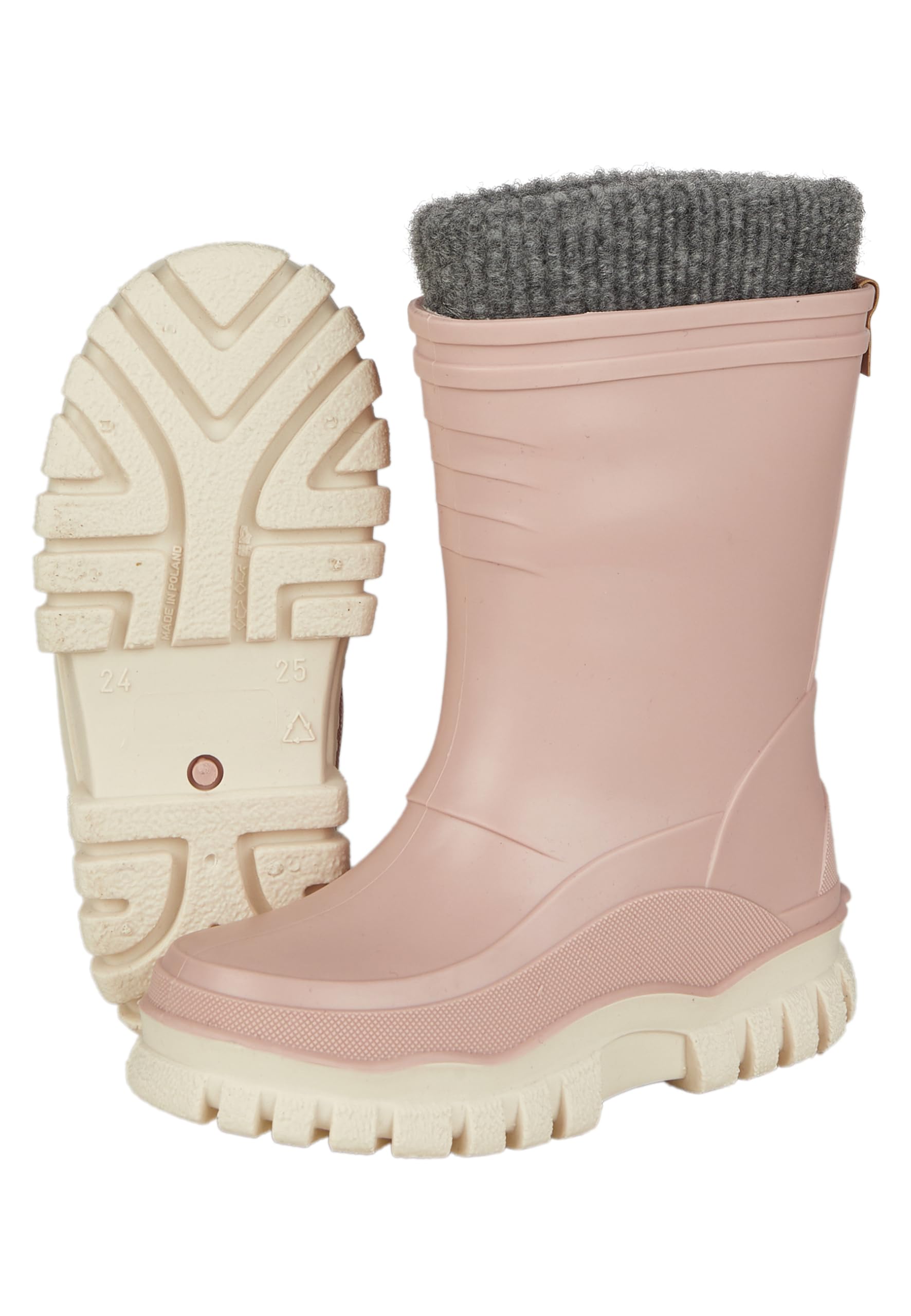 Sterntaler Gummistiefel uni gefüttert - Mädchen Kinder Regenstiefel mit herausnehmbarem Innenschuh - warme wasserdichte Kinderstiefel - Matsch- und Regenschuhe