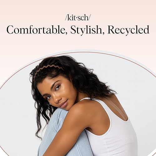 Miniatura 8 de Kitsch - Diademas de diseño Zig Zag, de plástico reciclado, para hombres y mujeres, clásica de los años 90, diadema ondulada con dientes, diademas