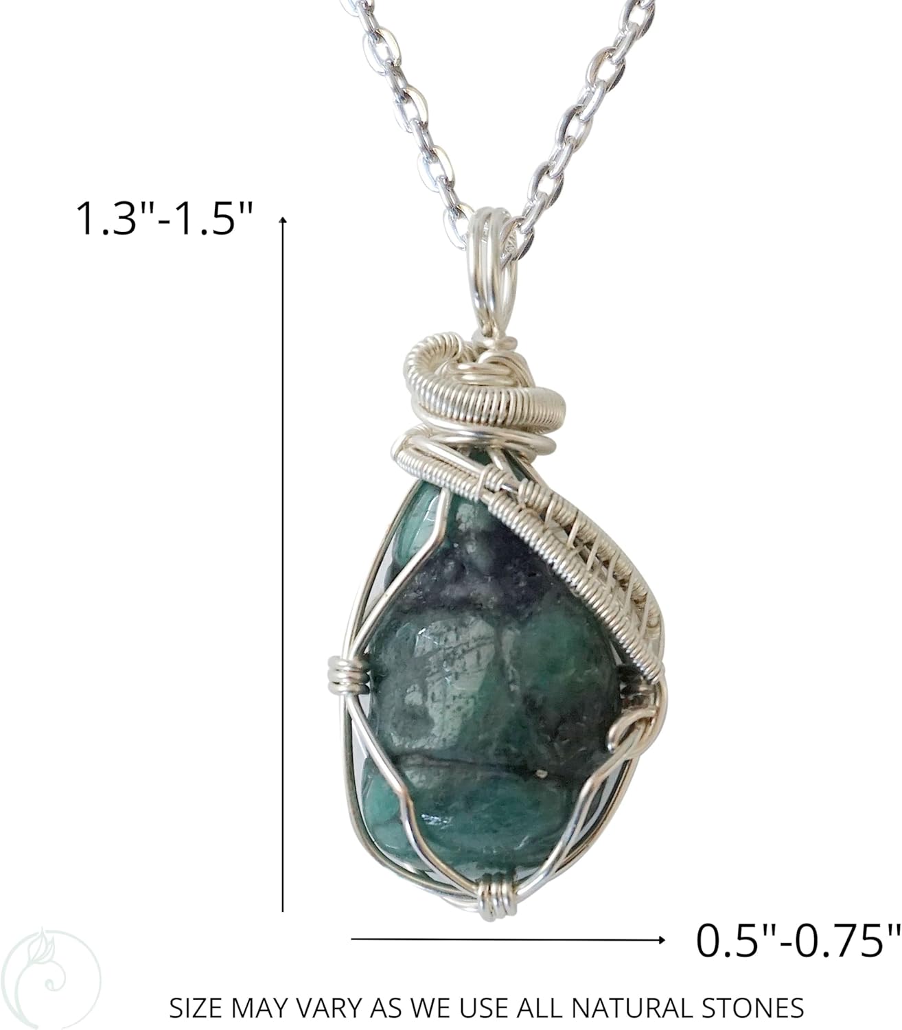 Women's and Men's Birthstone Crystal Necklace Silver Plated-24 Inch Chain - Image 4