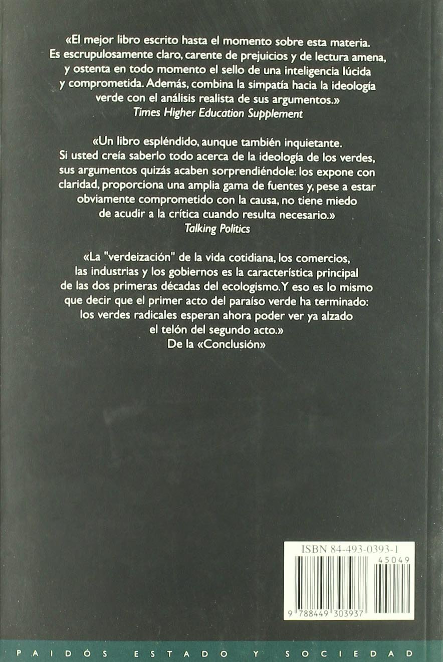 Pensamiento político verde: Una nueva ideología para el siglo XXI: 1 (Estado y Sociedad)