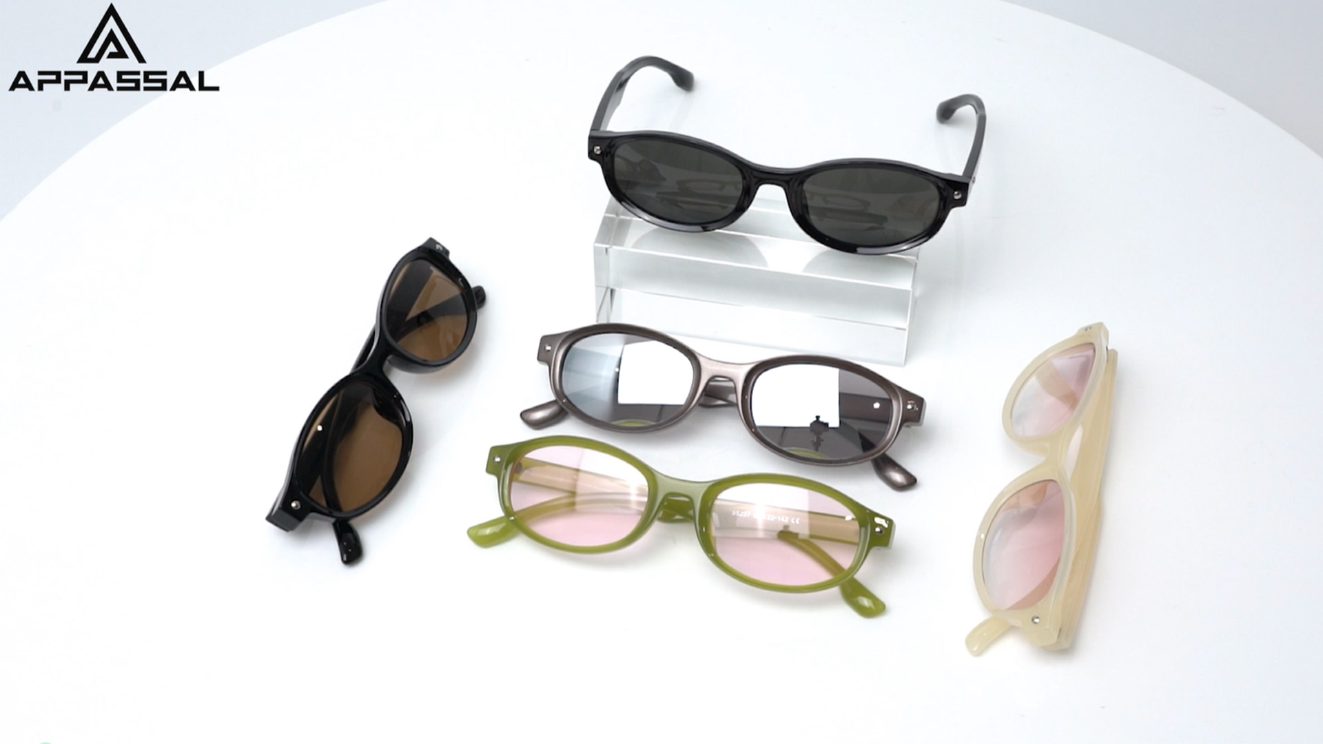 Appassal Retro 90s Oval Sunglasses for Women Men Y2K Slim
