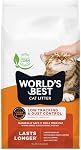 Kent Pet Group 62110202: WORLD'S BEST cat litter Unscented Multi-Cat LITTER, Low Trace /Dust Control, 15 lbs