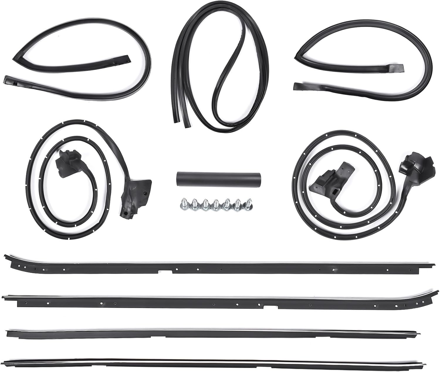 Weatherstripping Seal Kit Roof Rail & Door Rubber Seals Replacement for Regal Cutlass RWD 2-Door 1981-1988 568979