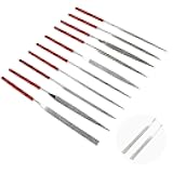 KALIM 10pc Mini Diamond Needle File Set - 6 Inch Total Length, 150 Grit Diamond File (Usable Length: 2-3/4 Inch)