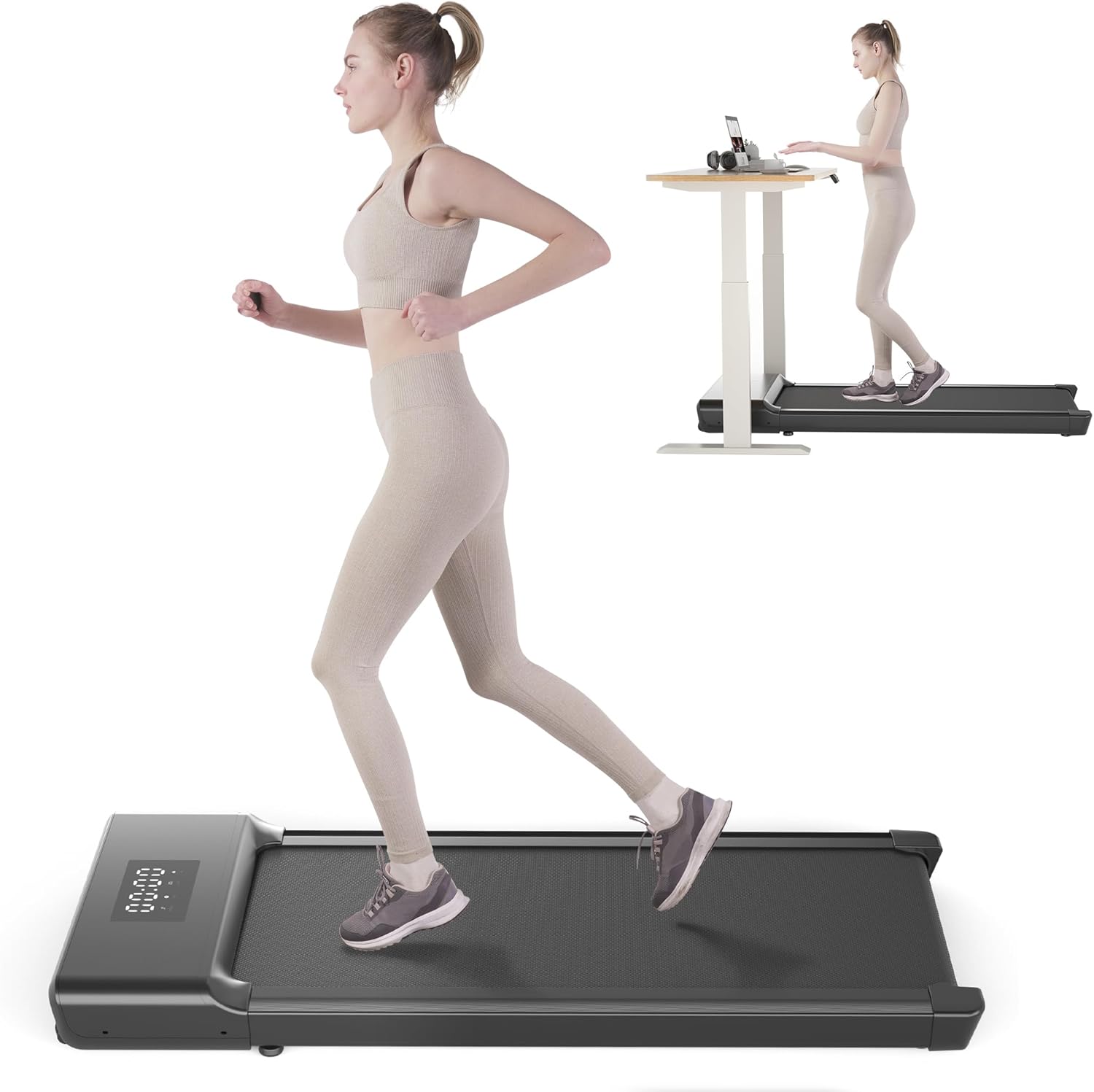 MJWW BA03 Low-Noise Desk Treadmill for Walking Jogging