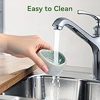 Vista 5 de JSLZF Cuenco de cerámica para hámster, pequeño tazón de comida para ratas, plato para hámster evita que se golpee, salpicaduras de alimentos