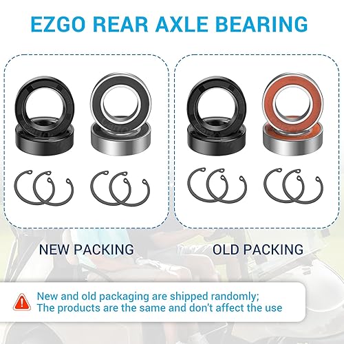 Miniatura 5 de Kit de rodamiento y sello del eje trasero del carrito de golf para EZGO TXT RXV Marathon Medalist 1978-UP Carros eléctricos OEM # 611931 15112-G1