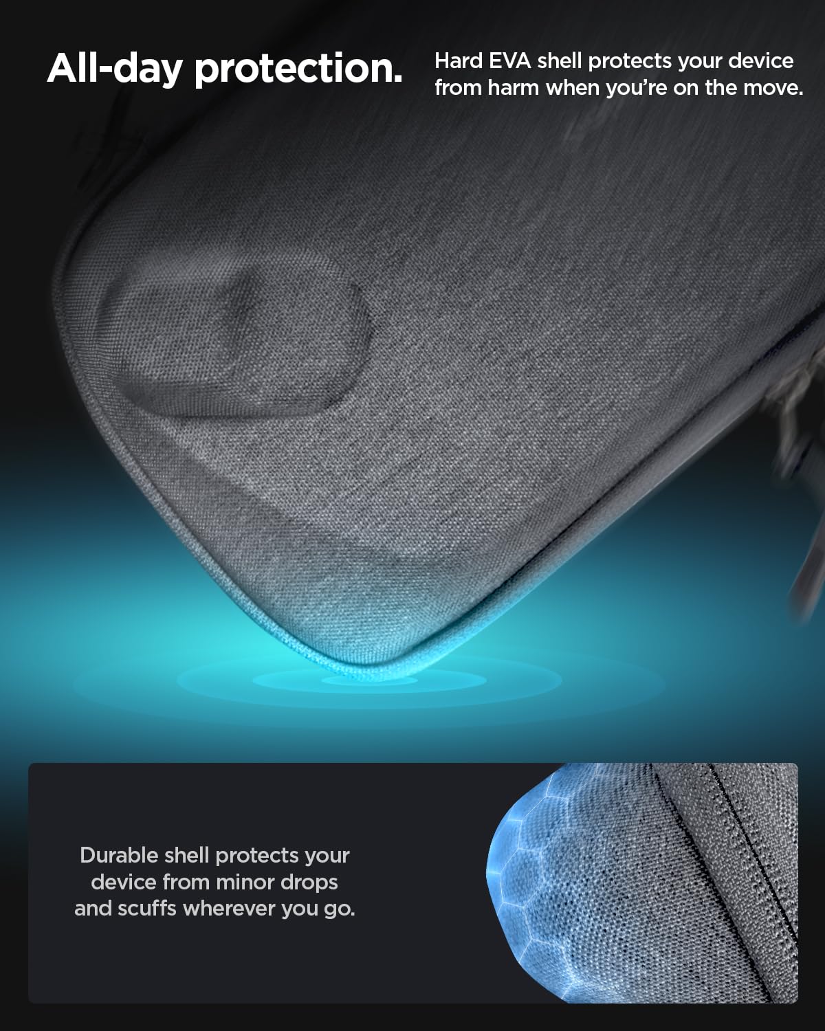 Spigen Klasden Pochette Compatible avec ASUS ROG Xbox Ally / ROG Xbox Ally X (2025) Étui avec Deux Options de Transport et dragonne - Gris Anthracite