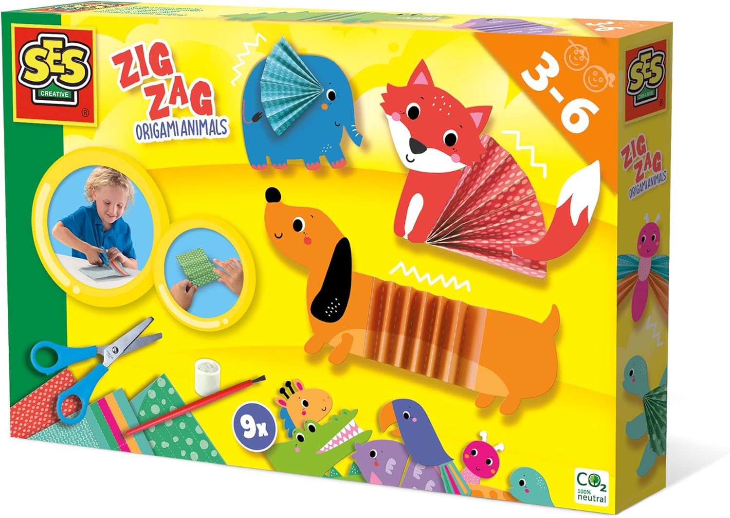 SES Creative 14026 Zig zag Origami Animals
