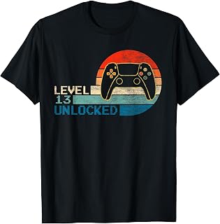 Video Game Controller Unlocked Level 13 Birthday Boy T-Shirt