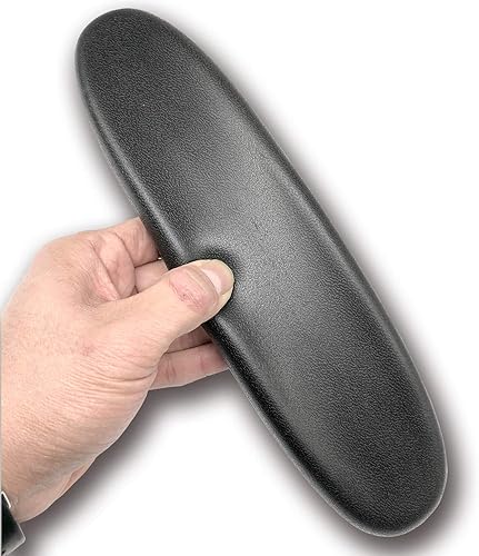 Miniatura 5 de MYFUNSHOP Reposabrazos de repuesto para silla de juegos, almohadillas universales suaves de poliuretano para silla de oficina (1 par) negro