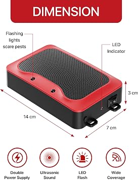Parquet Under Hood Rodent Repellent for Car Engines 12V Ultrasonic Mouse & Rat Deterrent for Vehicles, RVs & Stored Equipment.
