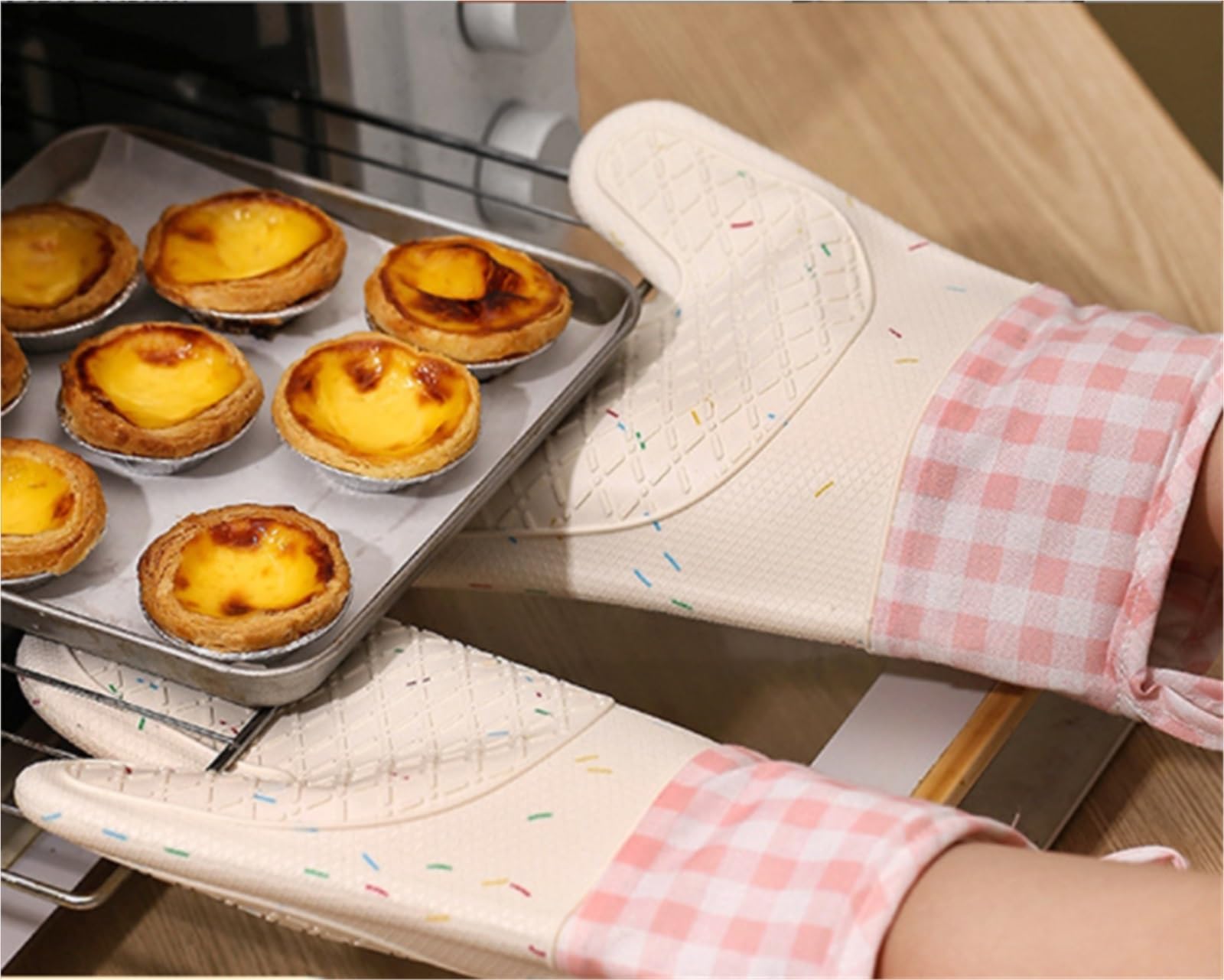 Gants de Cuisine Gants De Four En Silicone, Imperméables, Résistants À La Chaleur, Adaptés À La Cuisson Manique
