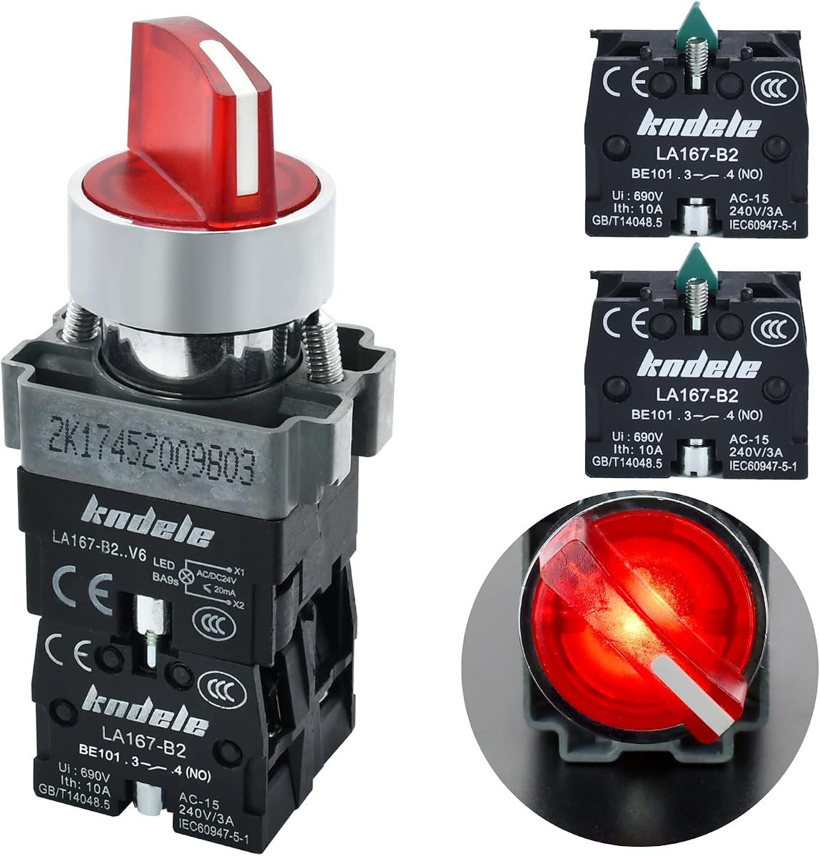 10Amp 22mm 3 Position