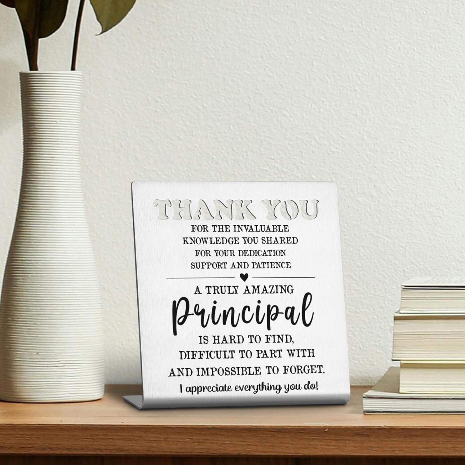 Thank You Principal Appreciation Gift for Men Women, School Principal Gift, Best Principal Gifts, Retirement Going Away Goodbye Farewell Leaving Gifts, Metal Decorative Signs Plaques SL46 - Image 4