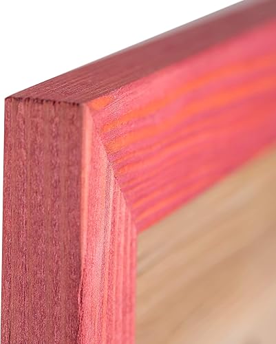 Miniatura 9 de Marco de fotos de madera rústica de 11 x 14 para montaje en pared, 100 % madera maciza natural ecológica con acabado gastado, Madera, gris, 11x14