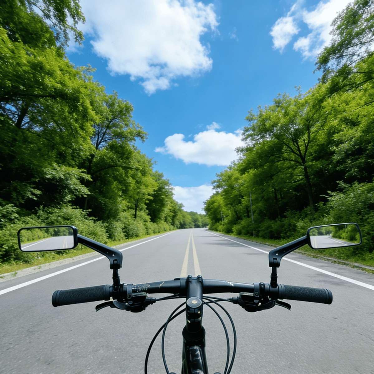 Bicycle Mirror 360° Rotatable Foldable Wide Lens Handlebar Left+Right