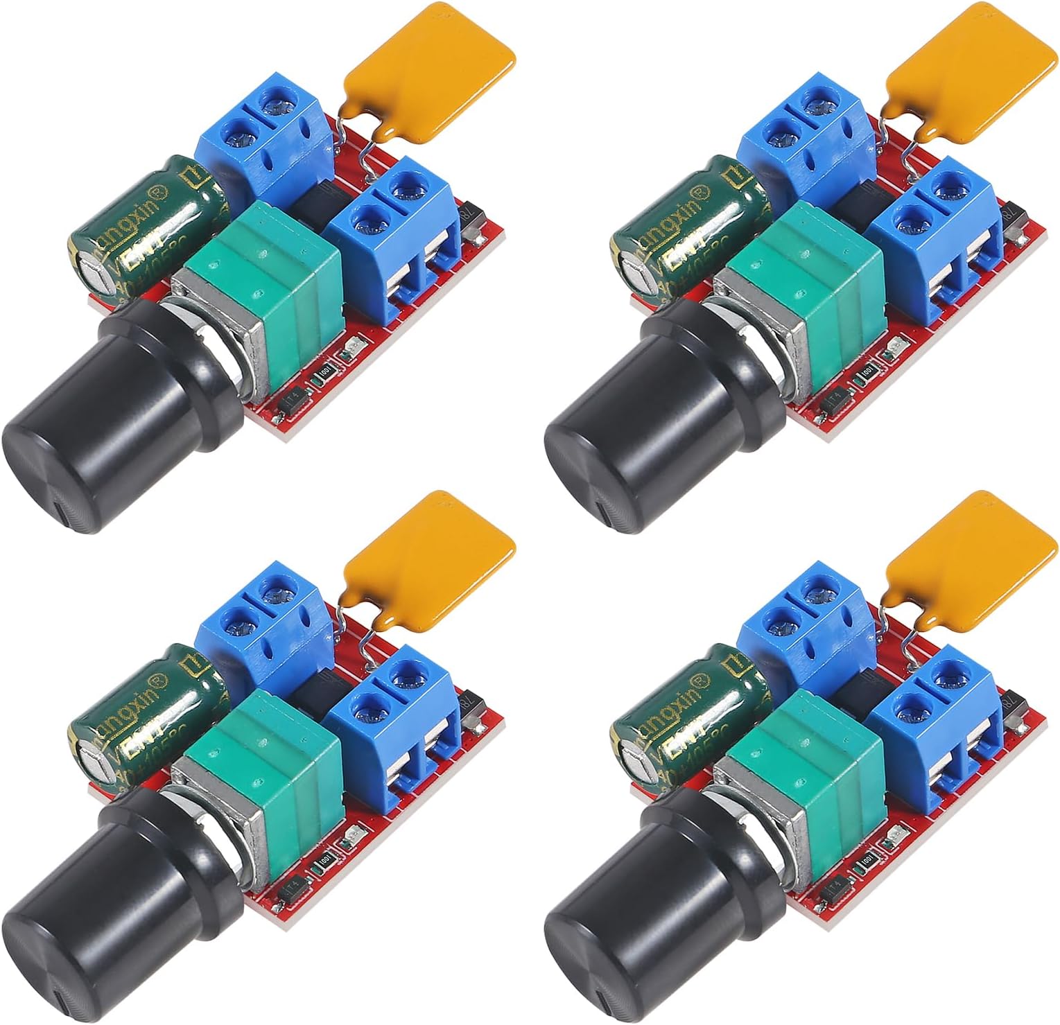 4Pcs 12V Mini 2A 90W PWM Motor Speed Controller DC-DC 5V-35V Adjustable Speed Regulator Control Governor Switch LED Dimmer DC 5V 12V 24V Drive Module