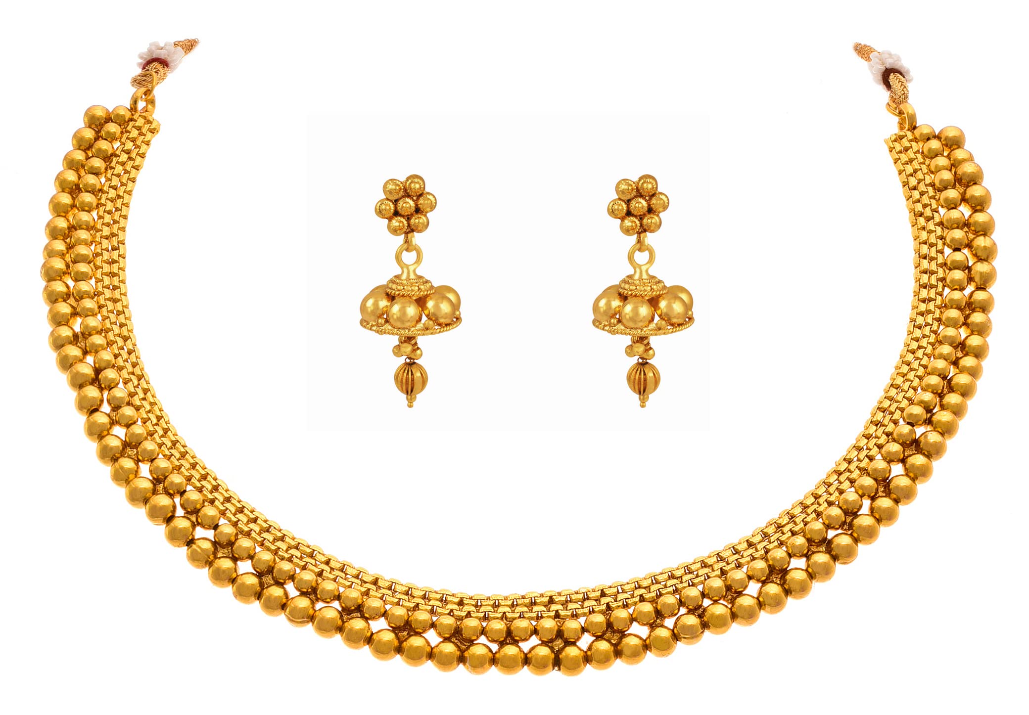 JFL - Jewellery for Less Traditional Gold-Plated Necklace with Jhumki Earring for Women & Girls,Valentine (B0C1VBSF8N) Amazon Price History, Amazon Price Tracker