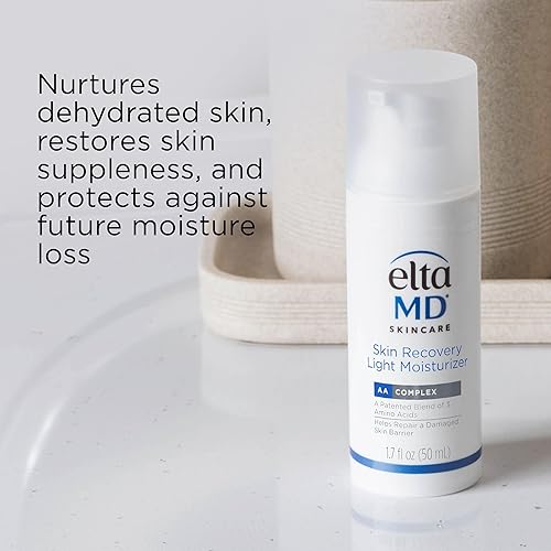 Miniatura 5 de EltaMD Hidratante facial ligero para piel seca, alivio del enrojecimiento, hidratante facial, hidrata y calma la piel sensible, fórmula no grasa, pH