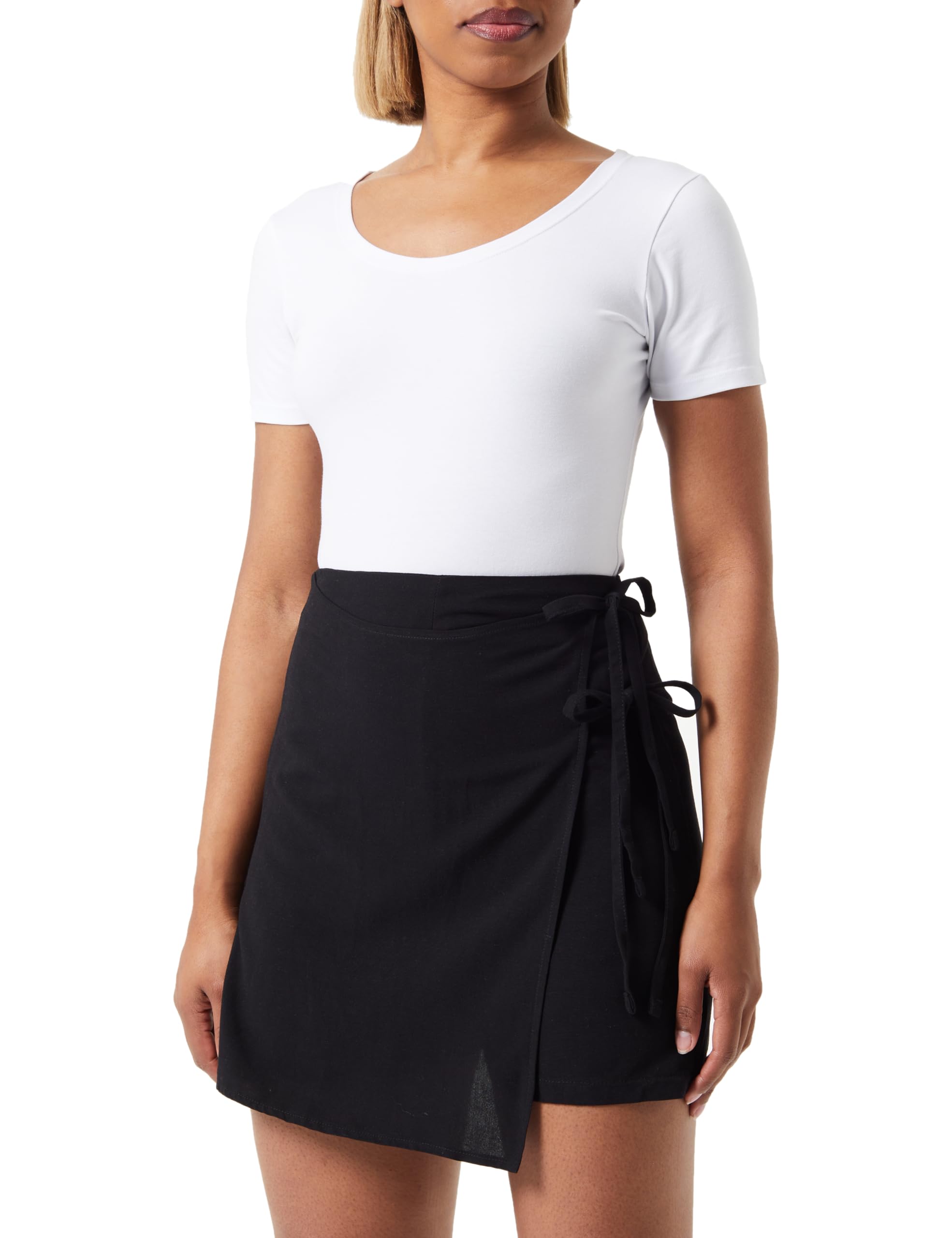 Koton Damen Medium Rise Zipper and Tie Detail Skort Shorts