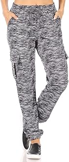 ShoShoWomens Cargo Joggers Pants Buttery Soft Sweatpants with Cargo Pockets