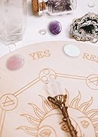 Vista 4 de LAIDANLA Juego de 7 piezas de cristales curativos ovalados de piedra de palma y amatista triturada a granel, piedras preciosas naturales pulidas