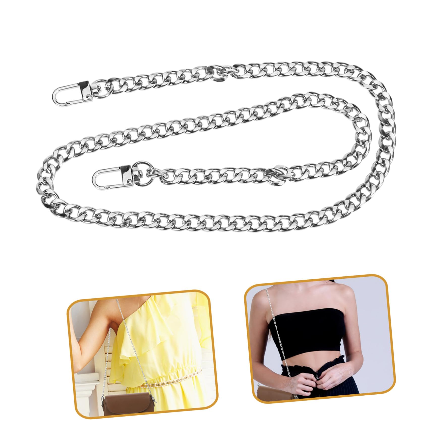 8 Piezas Cadena de Metal para Bolso Correa Reemplazo Ajustable para Mujer Cadena de Hombro y Cruzada para Bolsos Resistente y Versátil para Uso Diario y Eventos