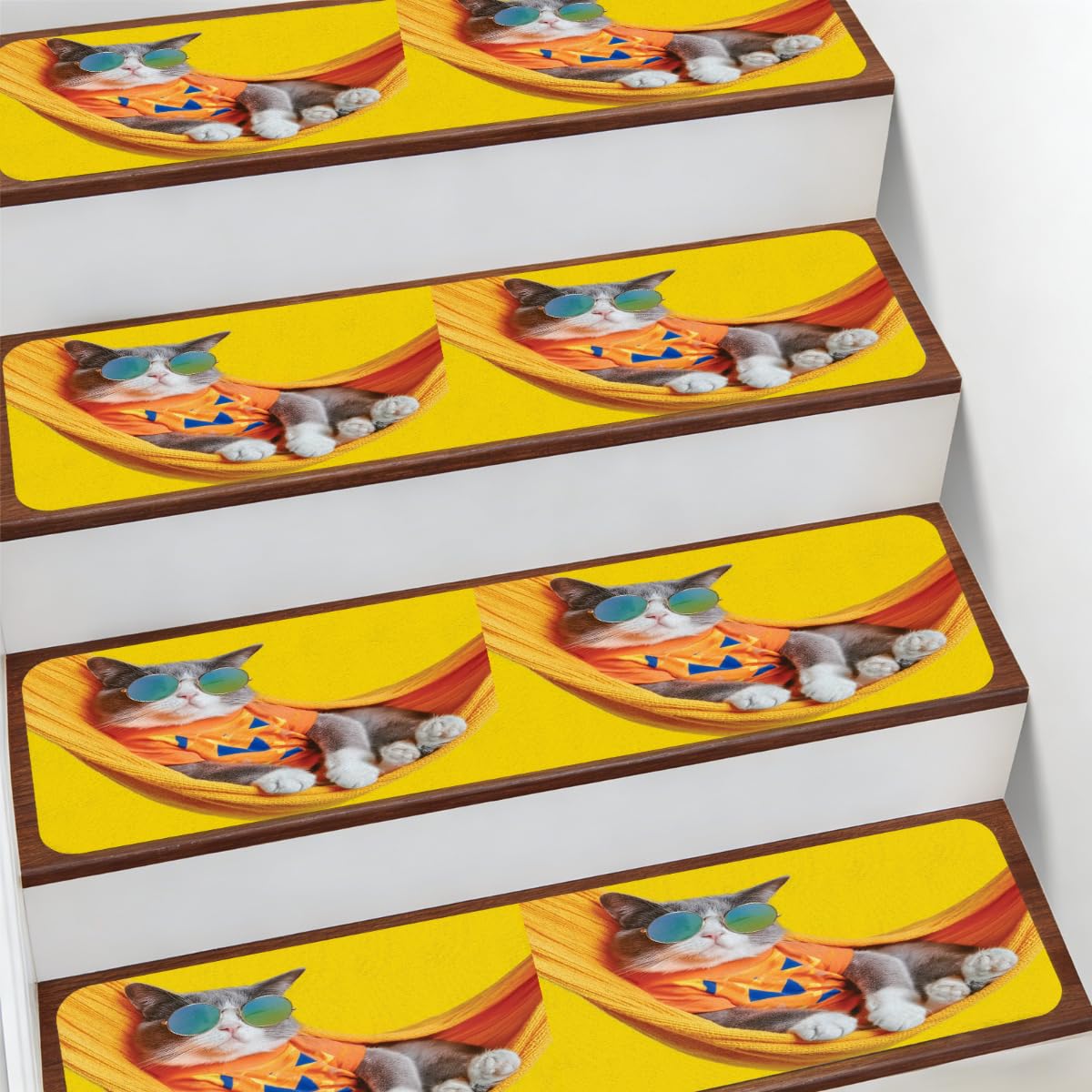 Tapetes antideslizantes de escalera Mexpekil de 7.8x30" para un hogar seguro y divertido