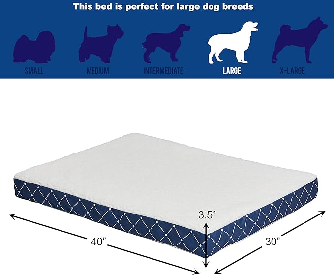 Cama Ortopédica para Perro Grande 30x40 Pulgadas con Funda L miniatura 2
