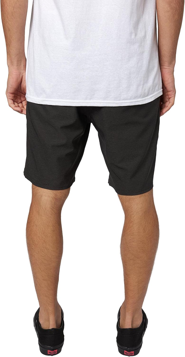 Mens Drifter Heather Hybrid Shorts, Black, 34