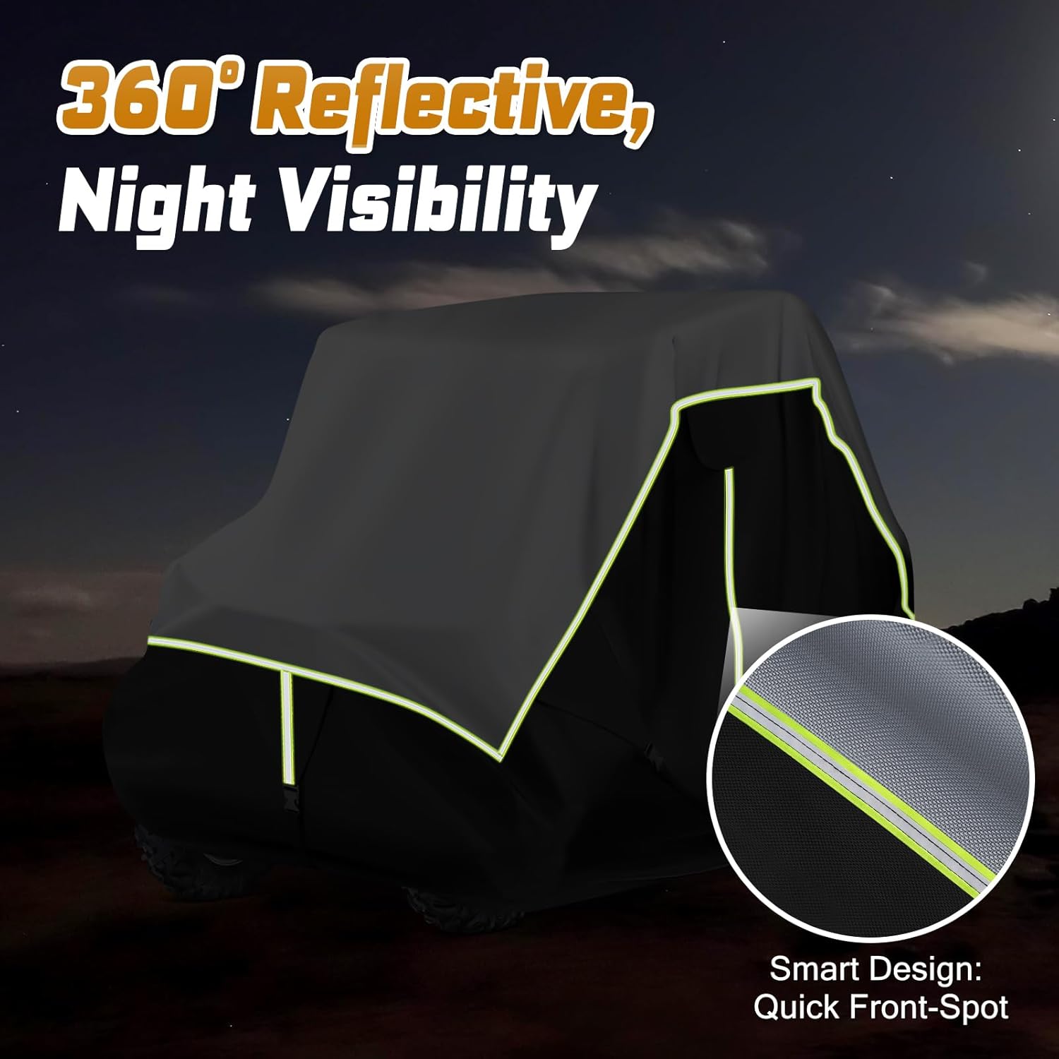 Mixsuper Liner UTV Cover, Waterproof Heavy Duty, 8 Layers Side by Side Covers for 2-4 Seater UTV, Compatible with Polaris Ranger, Honda Pioneer, Kawasaki Teryx Accessories 131"x 66"x 75"