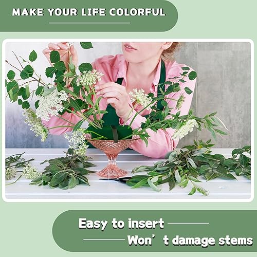 Miniatura 6 de Supking Espuma floral redonda de 6 pulgadas de espuma de flores, 4 piezas, bloque de espuma de floristería, espuma verde húmeda y seca grande para