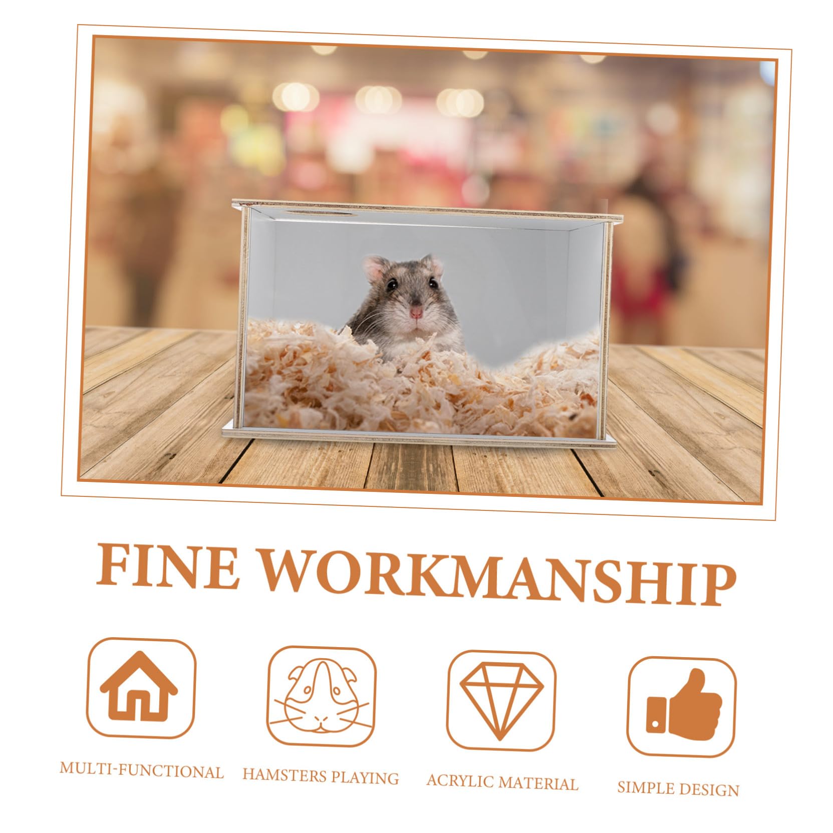 NOLITOY Hamster Sandbad Box Groß Acryl Transparent Mehrzweck Sand badehaus für Kleintiere Wie Mäuse Chinchillas Einfache Reinigung Haushalts sandbad Behälter