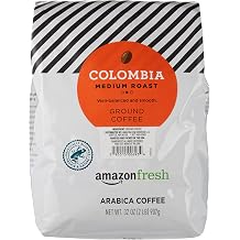 Amazon Fresh, Colombia Ground Coffee, Medium Roast, 32 Oz