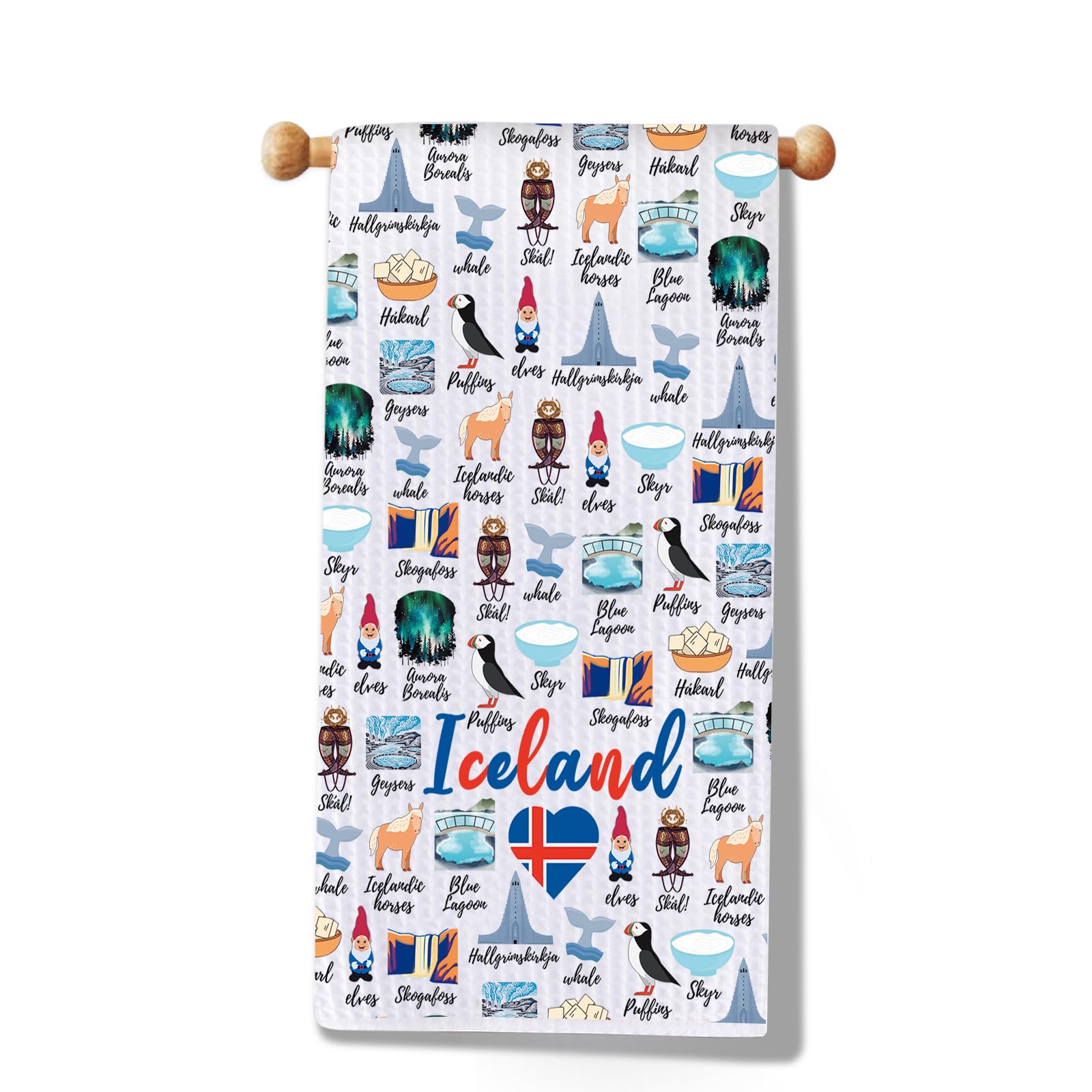 Serviette de cuisine Islande pour éliminer les traces de vaisselle