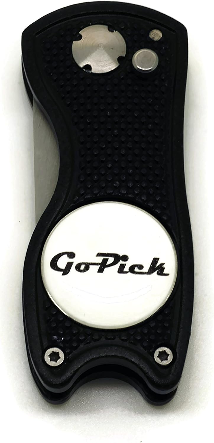 review GoPick Golf Divot Repair Tool - Stainless Steel Switchblade With Detachable Ball Marker