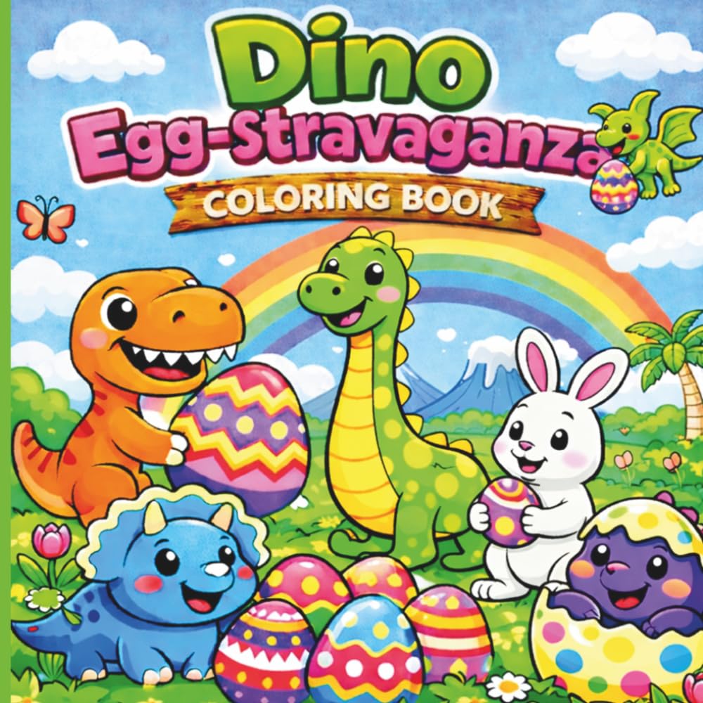 Dino Egg-stravaganza Coloring Book