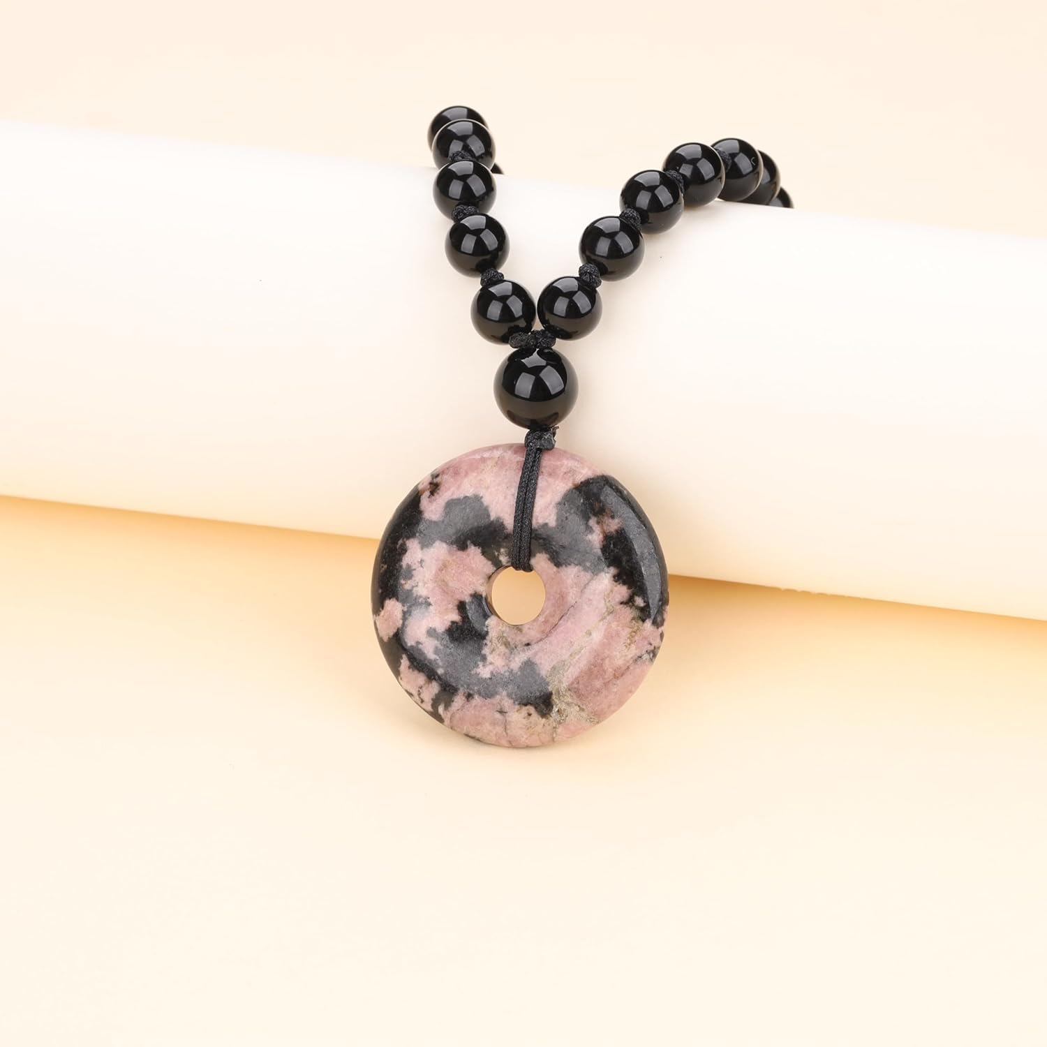 COAI 108 Mala Beads Prayer Necklace for Yoga Meditation, Donut Pendant Beaded Necklace for Men Women - Image 5