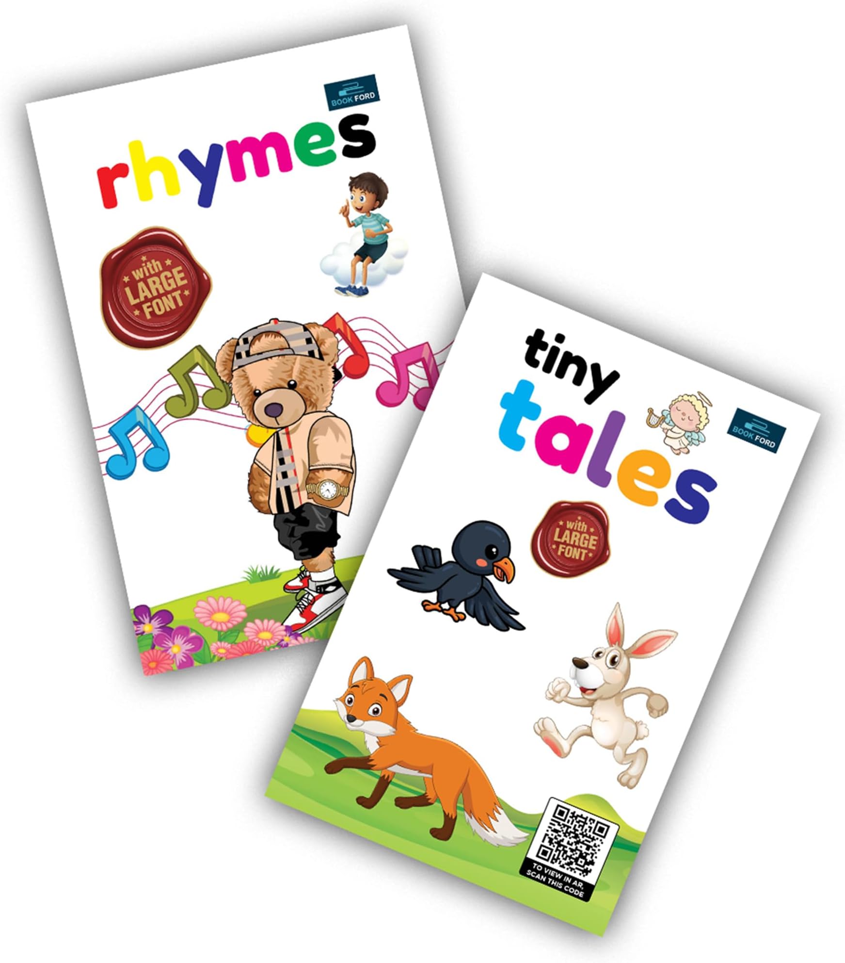 For Little Readings Library Book of - Set of 2 Books - Rhymes, and Tiny Tales For Kids