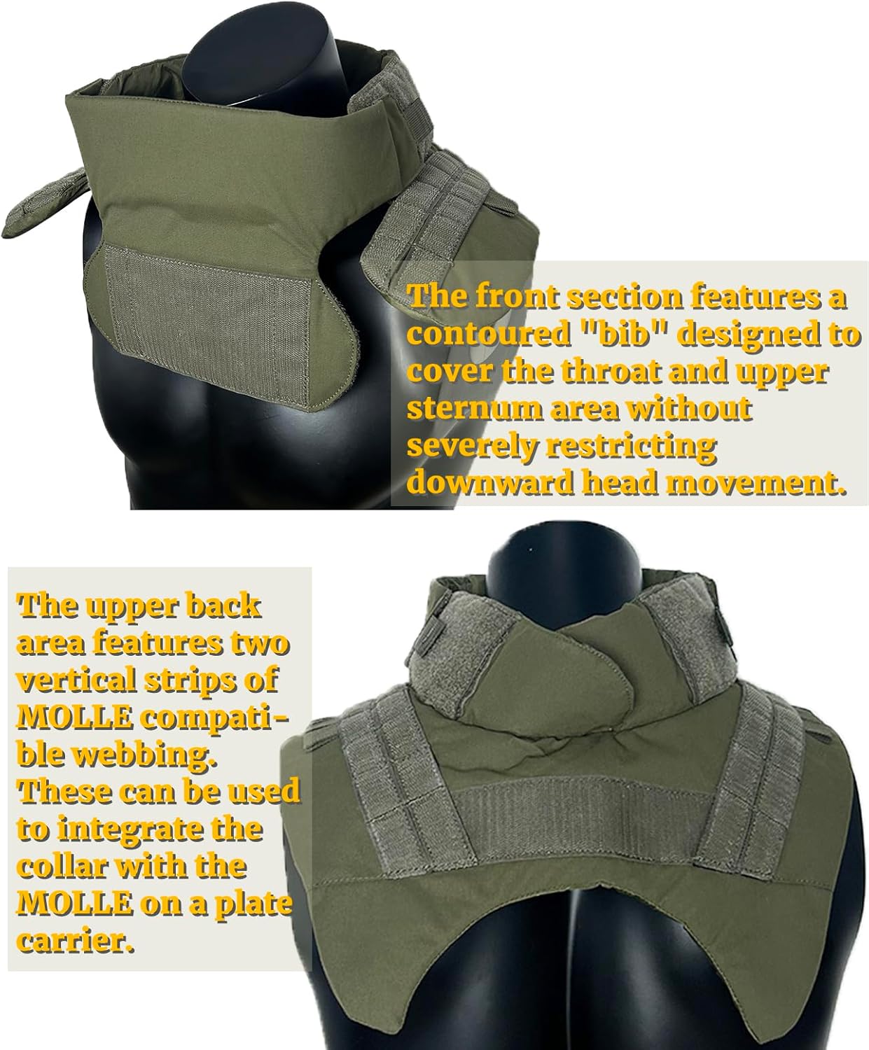 Tactical Neck Protective Accessory - Hook and Loop Equipment MOLLE System Airsoft Paintball Guard Soft Pad Insert