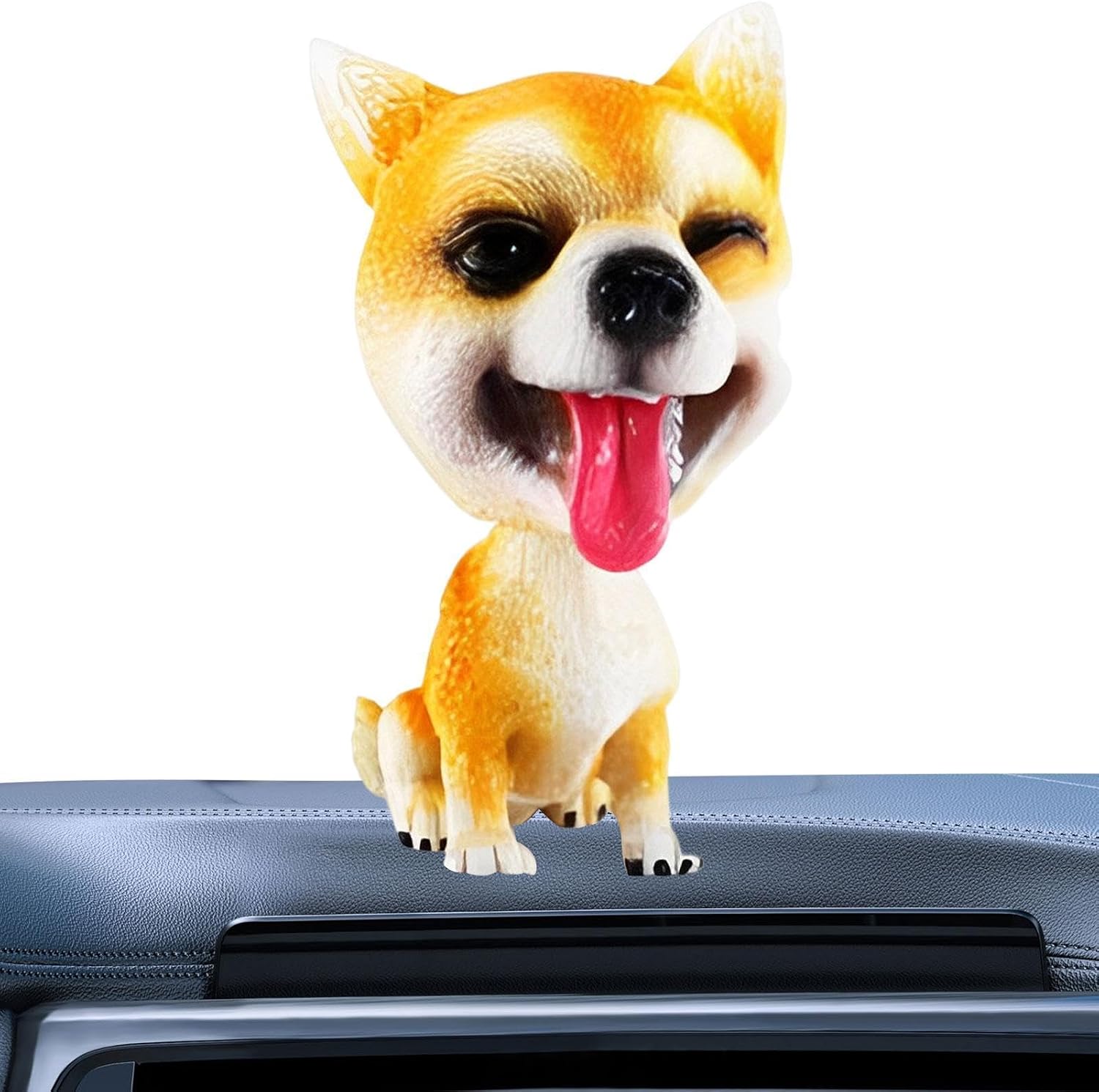 Dog Car | Cute Resin Dog Ornament Dashboard Decorations,High Emulation Cute Resin Car Dash Decor Dash Ornament Shaking
