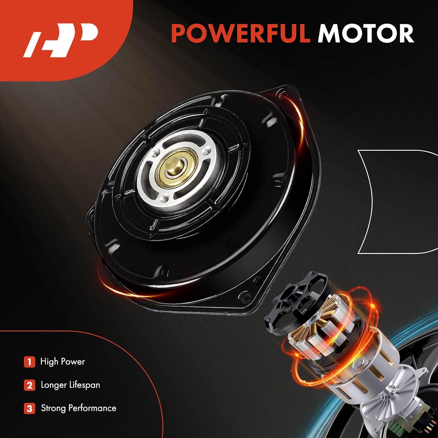 A-Premium Radiator Fan Motor Compatible with Honda CR-V CRV 2002-2006, Element 2003-2006