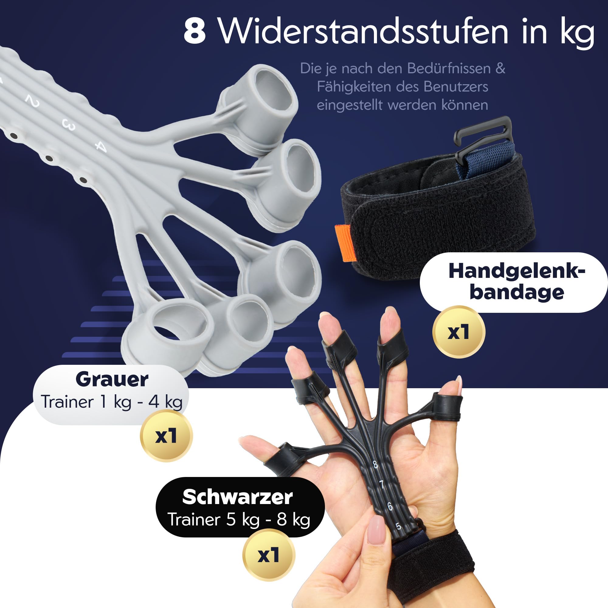 NEOLYMP Handtrainer Unterarmtrainer - Silikon Therapy Bar Mit 4 Widerständen
